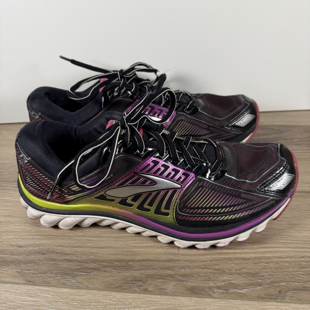 Brooks Glycerin 13 Running Shoes Womens Size 10.5 Black Super DNA‎ 3D Fit Print